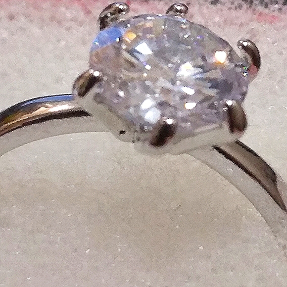 Silver-Plated Women's 2ct Round Solitaire CZ Cheap Wedding Ring Clearance Sale - Picture 5 of 6